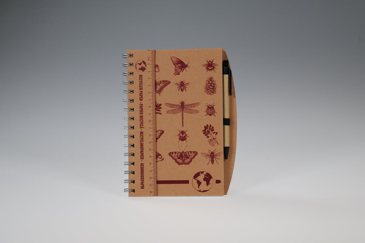 Notesbog m. kuglepen forskellige sorter